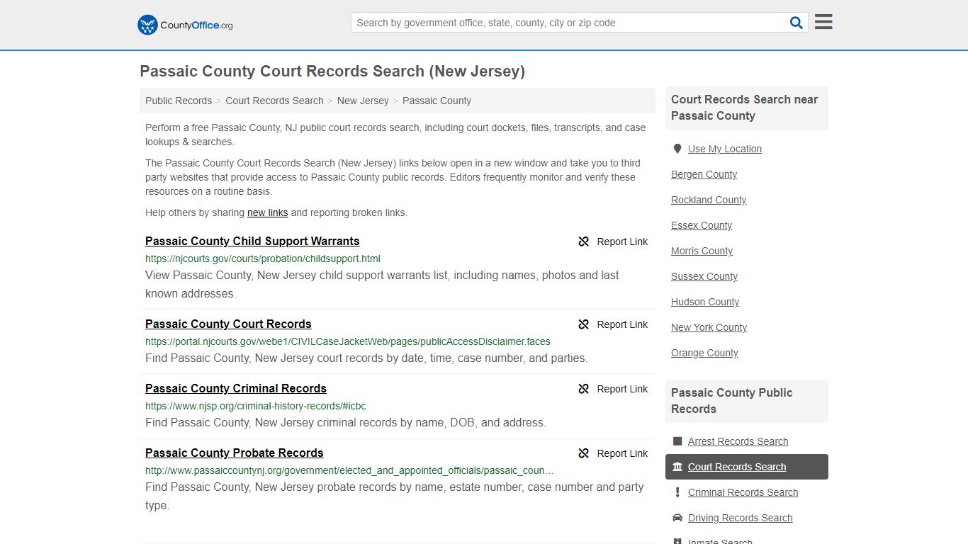 Court Records Search - Passaic County, NJ (Adoptions ...